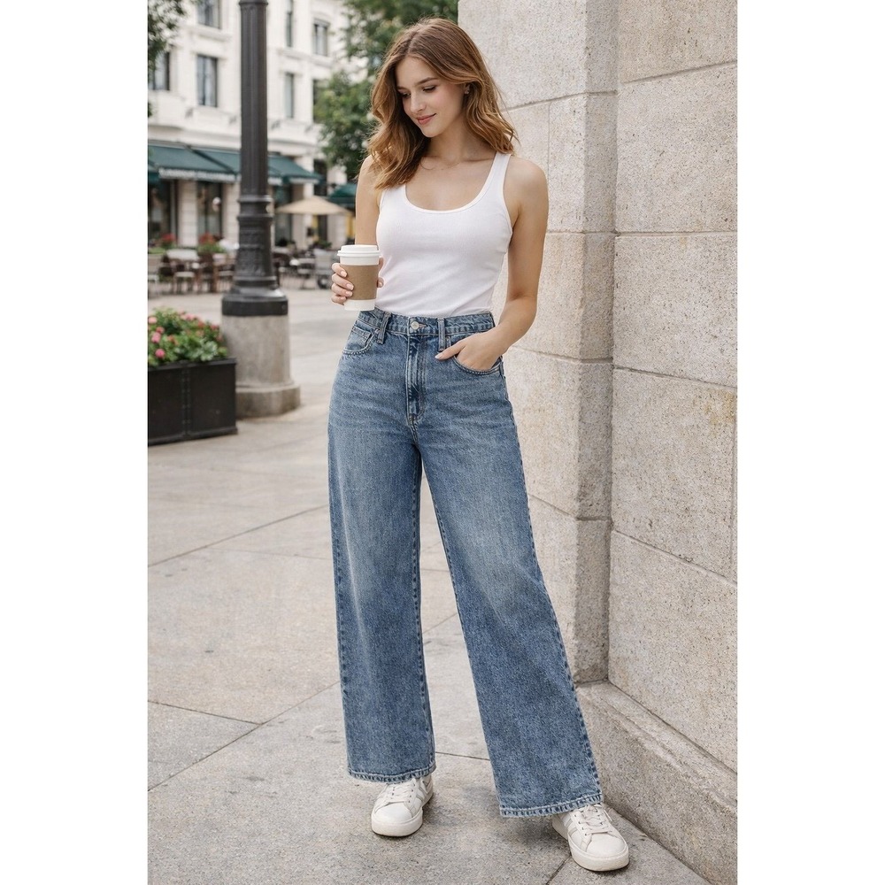 Universal Thread High Rise Wide Leg Jeans Blue Size 14 Women